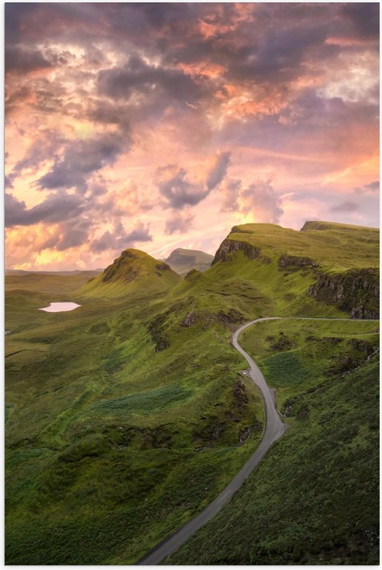 Poster – The Quiraing Landschap, Schotland - 40x60cm Foto op Posterpapier