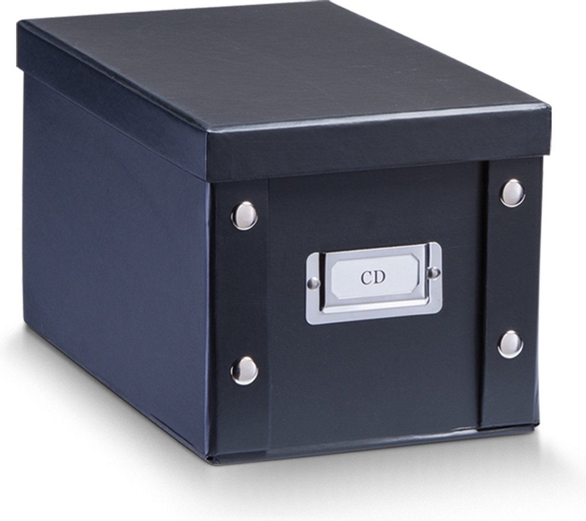 Zeller Present Opbergbox met deksel 16,5x28x15 cm zwart - Zwart - Opvouwbaar - Small