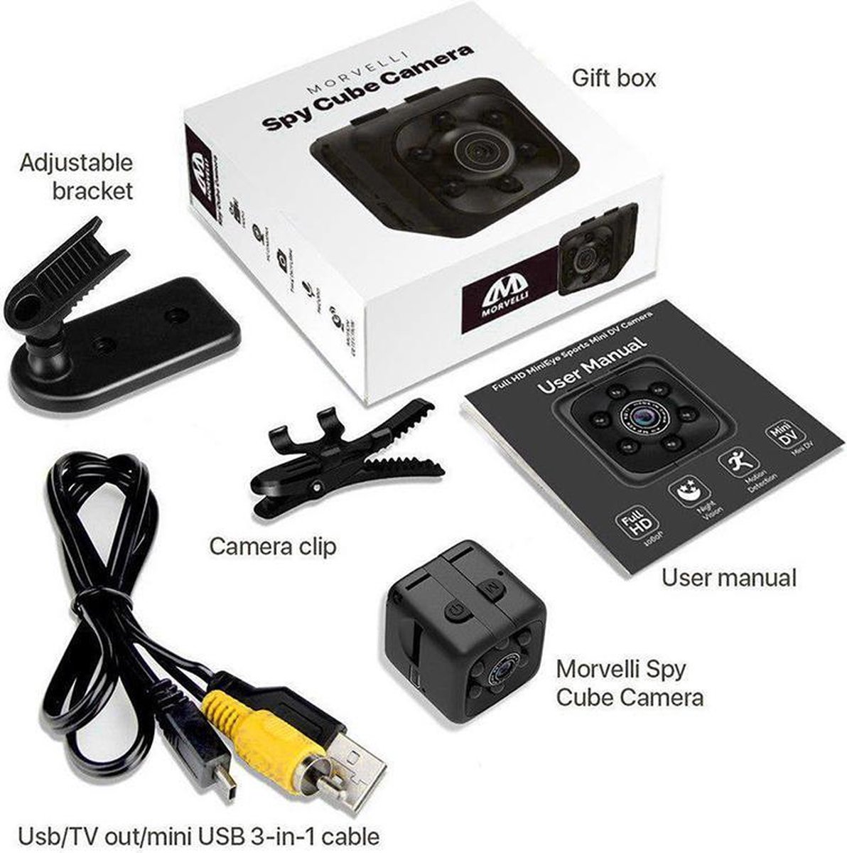 Mini DV camera - SQ11 - zwart - aansluitbaar op tv | bol.com