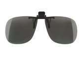 Luxe Flip Up Grijs Clip-on zonnebril | Opklapbare Clipon opzet bril polariserend