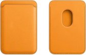 Oranje Lederen Kaarthouder / Portemonnee met MagSafe magneet voor iPhone 12 / Pro / Mini / Pro Max