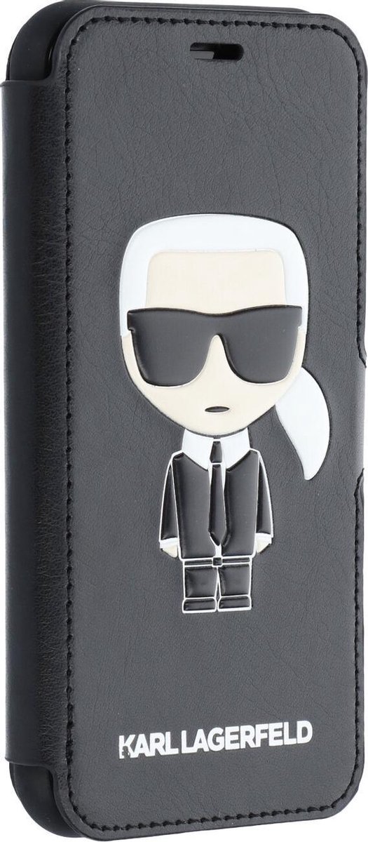 Karl Lagerfeld Zwart hoesje iPhone 11 Pro - Book Case - Full Body - KLFLBKSN58FIKPUBK