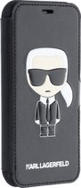 Karl Lagerfeld Apple iPhone 11 Pro TPU Kunstleer Book Case Telefoonhoesje - Beschermend & Stijlvol - Zwart