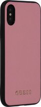 Roze hoesje van Guess - Backcover - Silicone - iPhone X-Xs - Hard Case