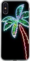Bigben Connected, Holografisch palmboom hardcase hoesje Geschikt voor Apple iPhone X/XS, Zwart