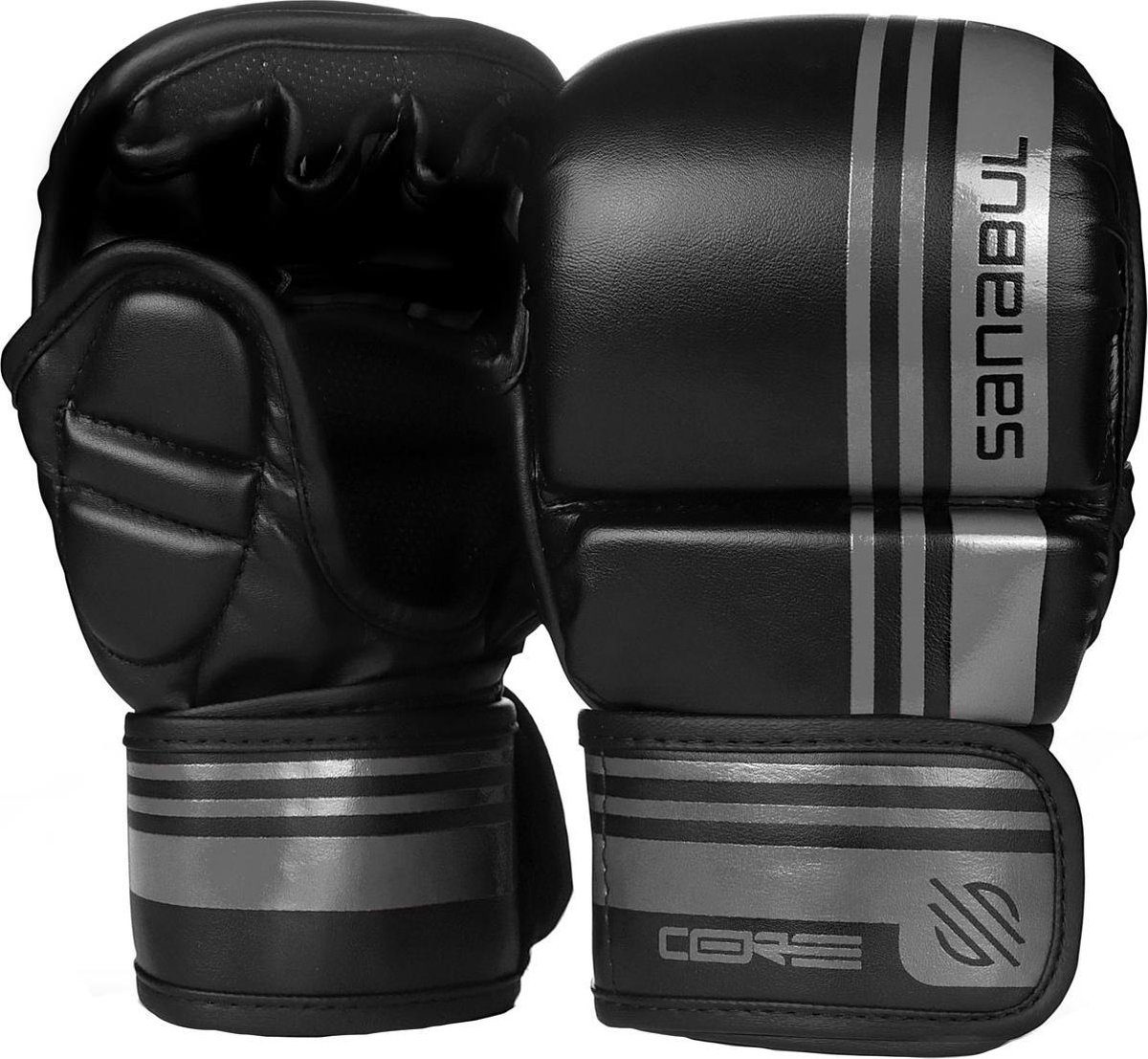 Sanabul Core Series Hybride Handschoenen- 7 oz - zwart en metaal - L/XL