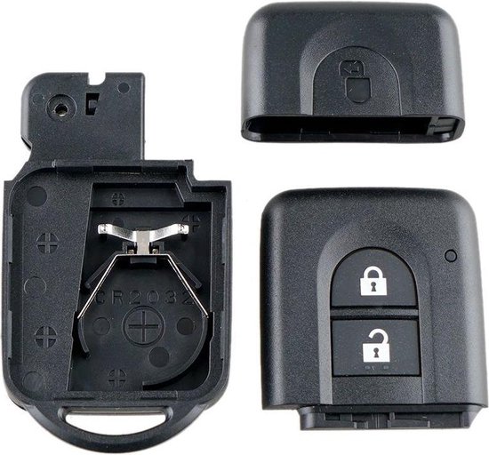 Clé de voiture 2 boutons adaptés à la clé Nissan Micra / X-Trail / Nissan Qashqai / Nissan Note / Nissan juke / Nissan Parthfinder / nissan clé télécommande porte-clés.
