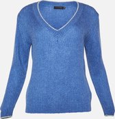 LOLALIZA Gebreide trui met lurex details - Blauw - Maat L/XL