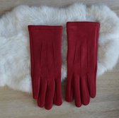 Yoonz - handschoenen met stiksel - touchscreen handschoenen - one size - donkerrood