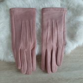 Yoonz - handschoenen met stiksel - touchscreen handschoenen - one size - roze