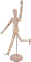 Poupée Dessin en bois 30CM - Peinture - Manikin - Dessin - Dessin modèle - Dessin - Sketching - Artiste modèle en bois - Limbs mobiles - Pop de Sculpture sur bois Man - Action - Mannequin - Massief Hout - Mannequin