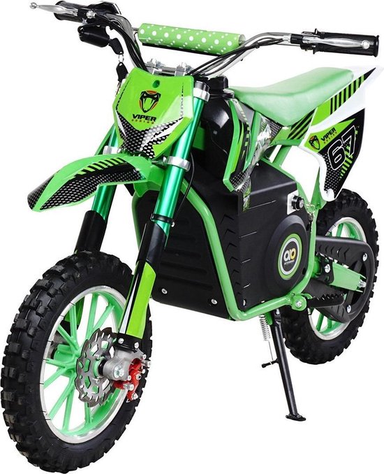 hobby stopverf India Mini Motorcross Viper 36V 1000W Groen - Elektrische Motorfiest voor Kinderen  -... | bol.com