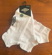 2 x 3 paar lage sokken, "Umbro" wit, maat 43 - 46