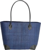 PE-Florence Raffia Rieten mand - Blauw