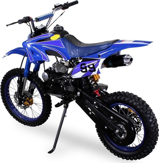Motocross Dirtbike 125cc 4 temps Blauw - Moto pour Enfants - Dirt bike, Moto,  Vélo enfant | bol