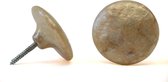 Kinta - wandknop - kapstokhaak - capiz - goudkleurig - 7,5 cm - fairtrade - set van 2