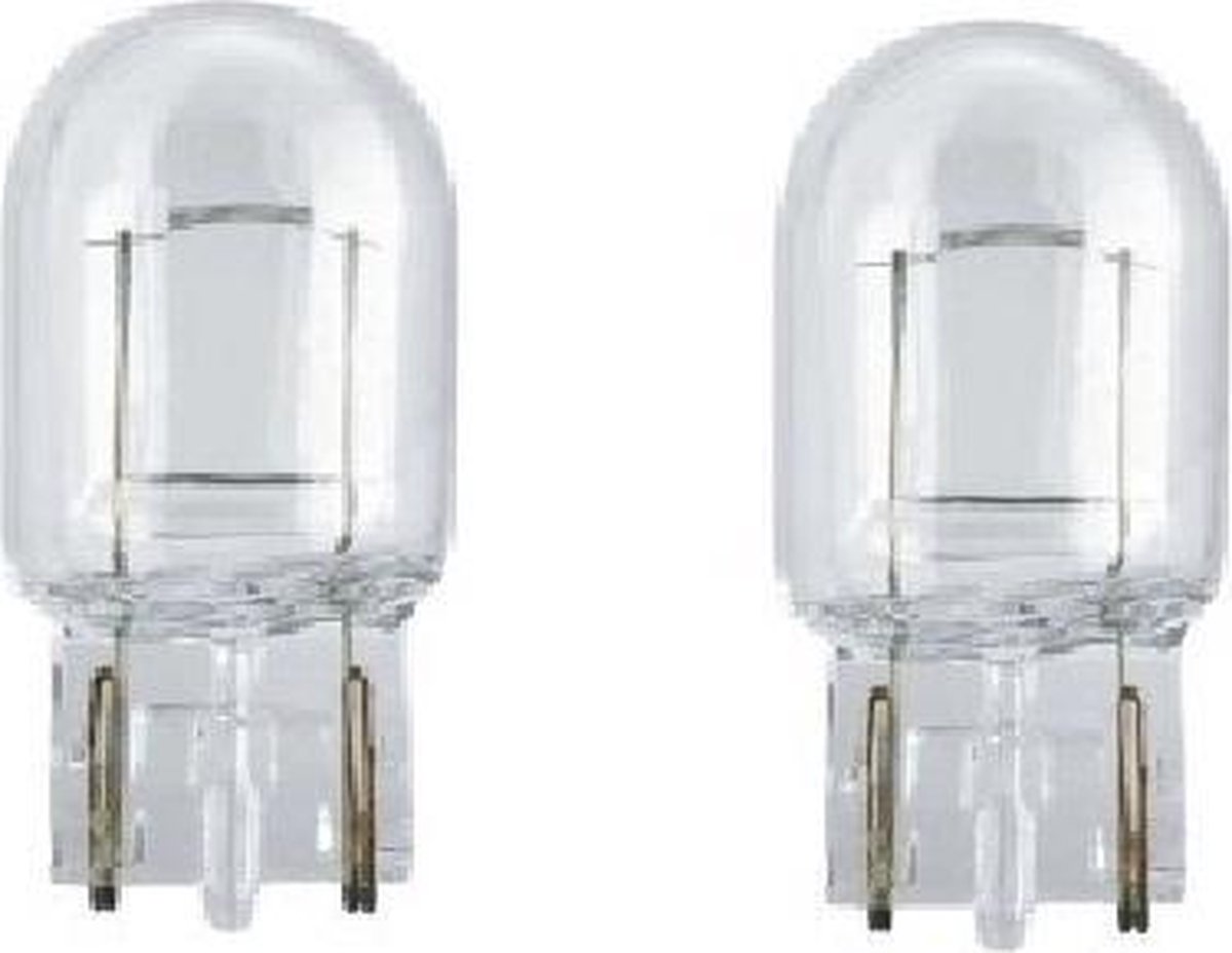 2 stuks Steeklamp 21 W, 12 volt, wit, Model W21W, lampvoet model W3x16d