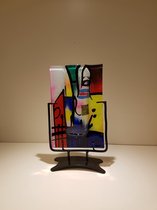 Glazen vaas multicolor '25x15 cm'