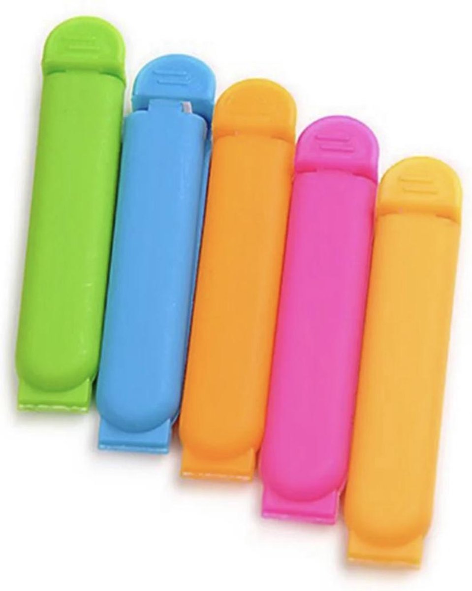 Gadgetkraampje 5 Gekleurde Vershoudclips Keuken Afsluitclips Zaksluiter