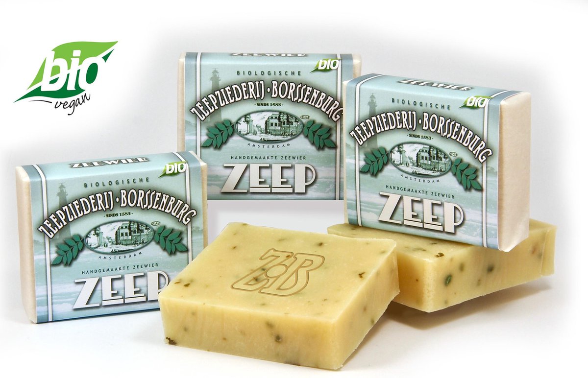 Biologische Zeewier Zeep - 3 stuks | Handgemaakte verzorgingsproducten van Zeepziederij Borssenburg