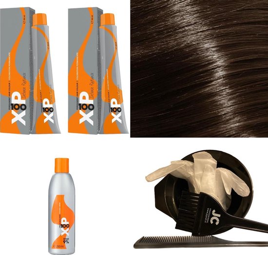 XP100 de teinture pour cheveux XP100 couleur 6.35 Blond foncé & Or & Acajou  (2x 100ML)... | bol