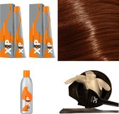 XP100 haarverfpakket kleur 7.32  Middenblond & Goud & Violet (2x 100ML) met 9% waterstof ( 1x 250ML) incl verfbakje, kwast, maatbeker, puntkam en handschoenen