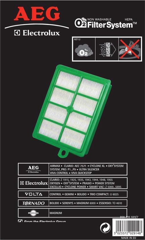 Filtro AEG AEF12 Hygiene Non Lavabile – Ricambio Originale Per Aspirapolvere, Numero 9001966697 - 3