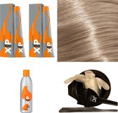 XP100 haarverfpakket kleur 12.21  Speciaal blond& Violet & As (2x 100ML) met 9% waterstof ( 1x 250ML) incl verfbakje, kwast, maatbeker, puntkam en handschoenen