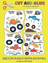 Cut and Paste Worksheets PDF (Cut and Glue - Monster Trucks)