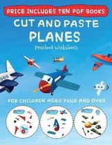 Preschool Worksheets (Cut and Paste - Planes)