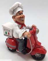 Warren Stratford - beeldje - pizza - bezorger - rode - vespa - pizza koerier