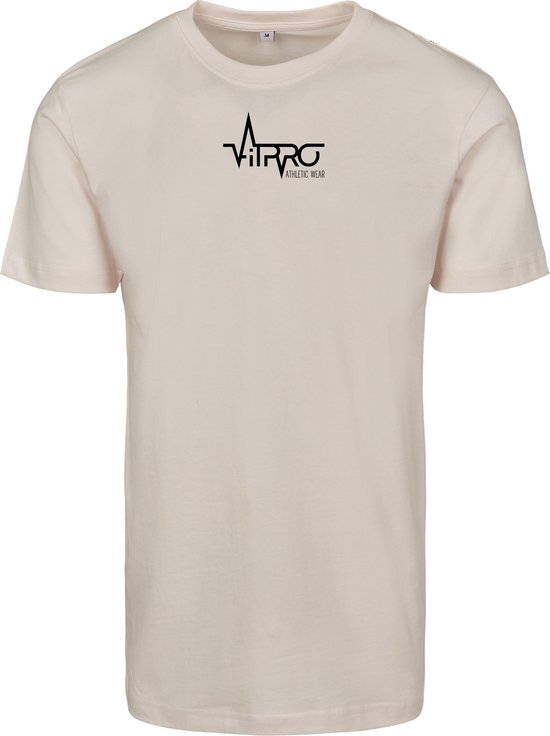 FitProWear Casual T-Shirt Heren Lichtroze - Maat XXL - Shirt - Sportshirt - Casual Shirt - T-Shirt Ronde Hals - T-Shirt Slim Fit - Slim Fit Shirt - T-Shirt korte mouwen