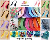 Filigraan - Quilling papier "Multiplaza" 9 delig set - 40 kleuren - 1000 stroken - Origami - decoratie - knutselen - creatief - versiering - kaarten - vouwen - rollen
