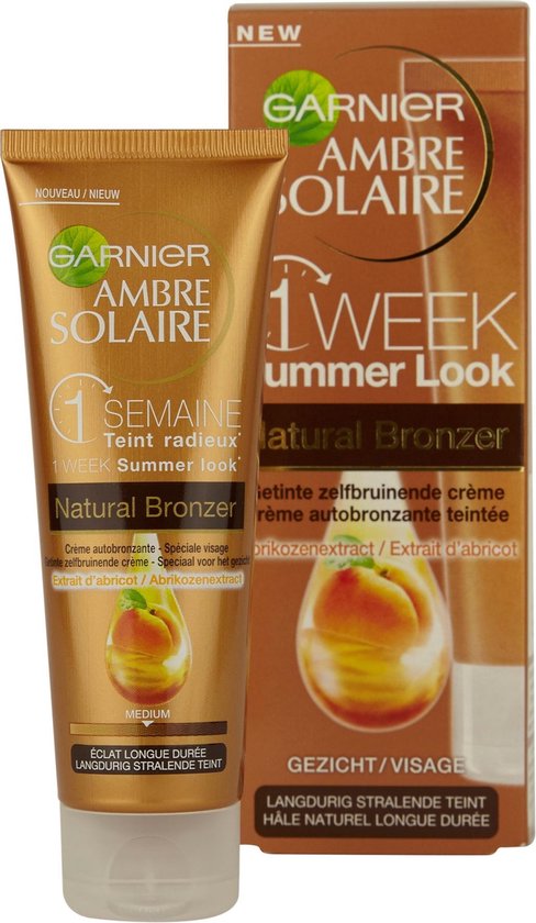Garnier Ambre Solaire Natural Bronzer One Week Summer Look Zelfbruinende Gezichtsrème - 50 ml
