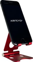 Opvouwbare & Inklapbare Telefoonhouder - Universele Standaard voor Bureau of Tafel - Rood