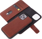 DECODED Detachable Wallet Case - iPhone 12 Pro Max - Afneembaar Hoesje met Pasjeshouder - Hoogwaardig Europees Leer - Magnetische Technologie van Apple - Bruin