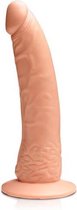 Seven Creations Dildo Love Toy 8' Veiny Dong with Suction Cup Base Beige