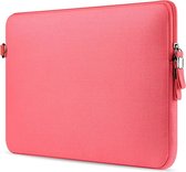 Tech Supplies | Pastelkleuren collectie Neopreen Soft Sleeve Voor oa. Apple Macbook Air / Pro 13 Inch - 13.3" Laptop Hoes Case – Zacht Rood
