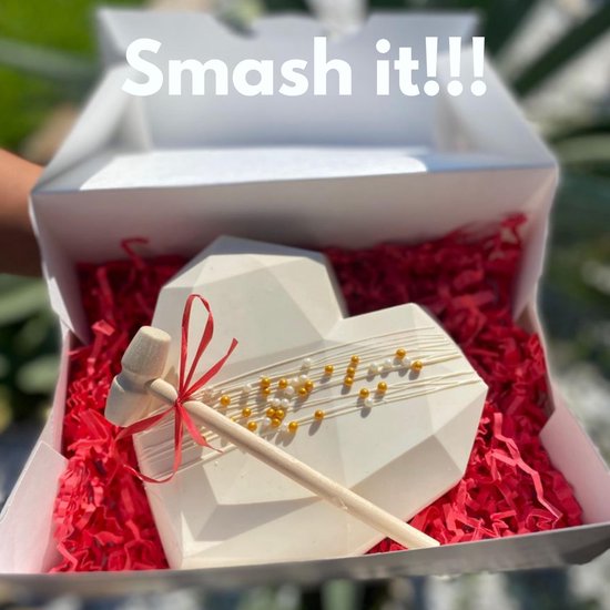 Siliconen Chocoladehart Vorm met 2 Hamers - Smash Heart Mal, Inclusief Digitaal Kookboekje - TikTok Beroemd - Perfect voor Valentijnsdag - valentijn cadeu - Footricion