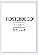 Cadre photo - Posterdeco - Bois Premium - Format de l'image 30x40 cm - Blanc