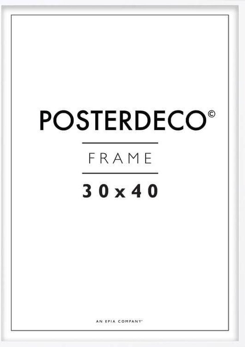 Framewinkel Fotolijst - Posterdeco - Premium Hout - Fotomaat 30x40 cm - Posterlijst - Fotolijstje - Wit
