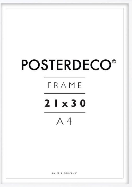 Cadre photo - Posterdeco - Bois Premium - Format de l'image 21x30 cm (A4) - Blanc