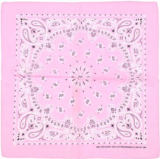 Zac's Alter Ego - Baby Pink alternative paisley Bandana - Roze