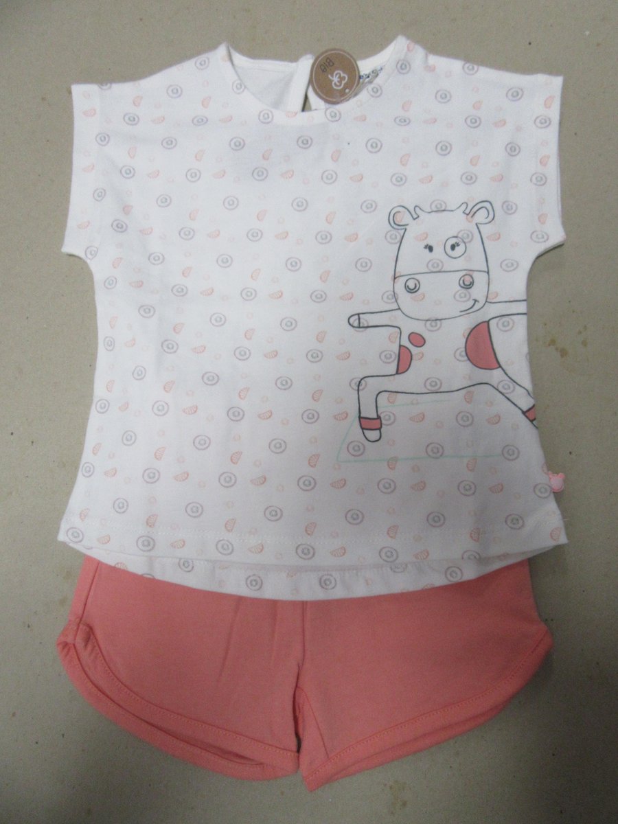 Noukie's , pyjama lola voor meisje , gebroken wit 5 jaar 110