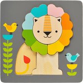 Petit Collage Vormenpuzzel Leeuw Junior Hout 5 Stukjes