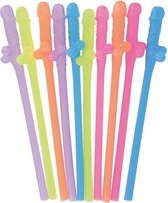 Dicky Sipping Straws - Rietjes in Piemel-vorm - Multicolor - 10st