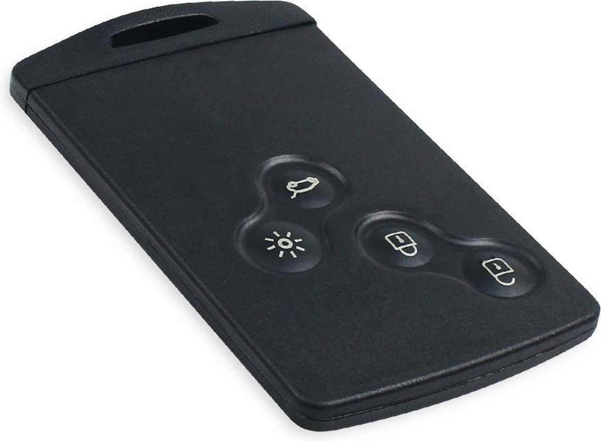 Noir-Rouge-Boitier clé de Voiture Compatible avec Renault Smart Key  4-Bouton (Keyless Go Uniquement) - Coque de Protection Souple en Silicone