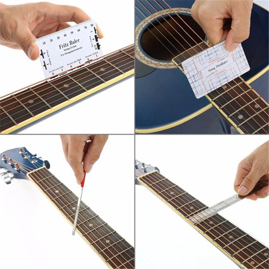 Guitare Entretien Réparation Outil Kit Organisateur Corde Action Règle Jauge  Hex