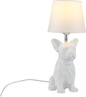 Hype it Bulldog lampe - Lampe animal lampe de table salon - Lampe de table Chambre - Lampe Animaux Lampes de Lampes de table - E27 - Lampe de table Wit