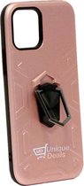 IPHONE 12 /12 PRO Hoesje - Anti-Shock met Kickstand Ring - ROZE